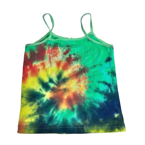 Tie-Dye Toddler Girls Tank Top 2-3T with Bow 100% Cotton Multicolor - Picture 3 of 5